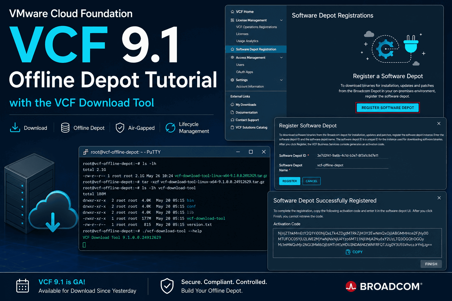 VMware Cloud Foundation 9.1 is GA – Building an Offline Depot with the New VCF Download Tool