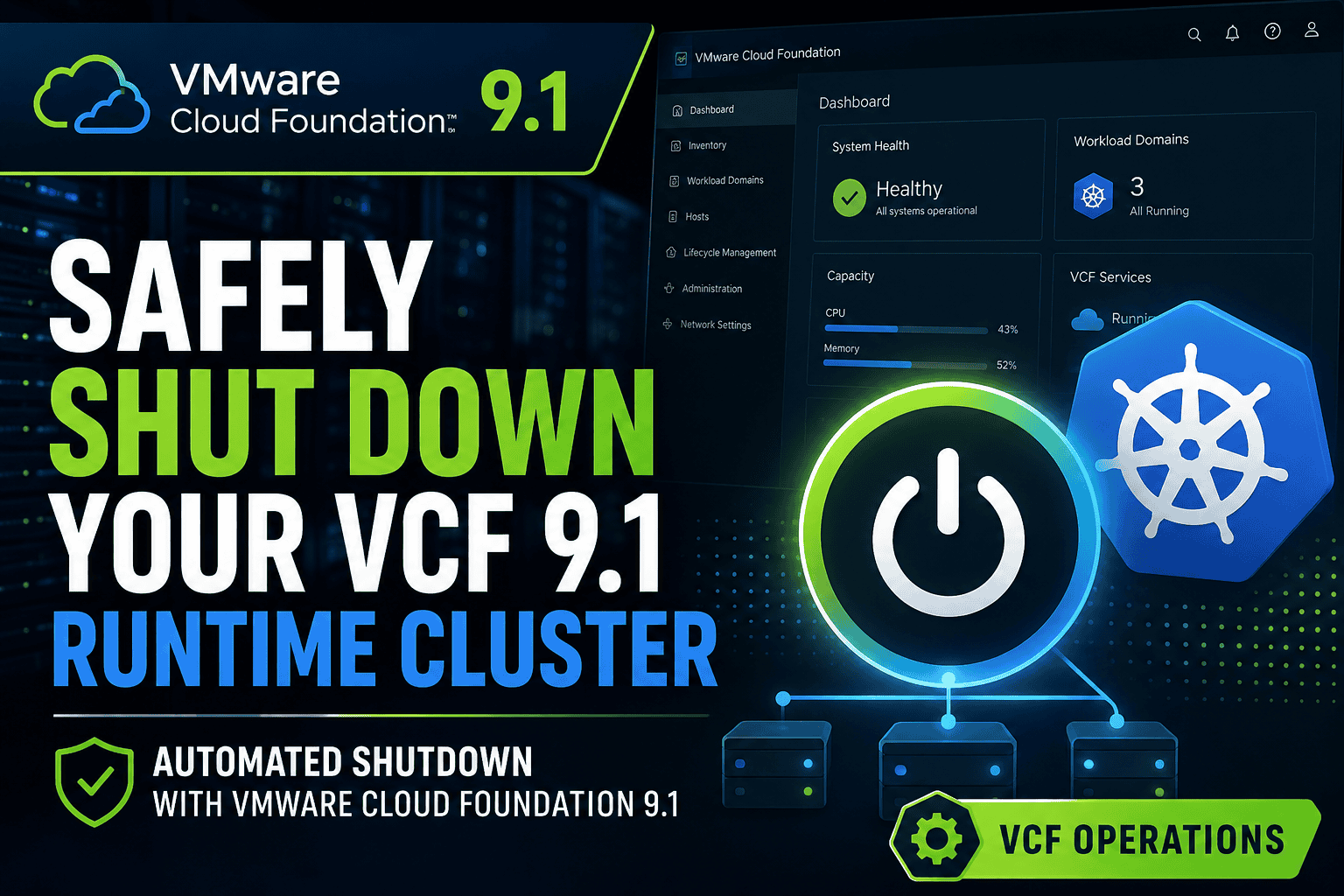 VMware Cloud Foundation 9.1: Safely Shutting Down an Entire VCF Services Runtime Cluster