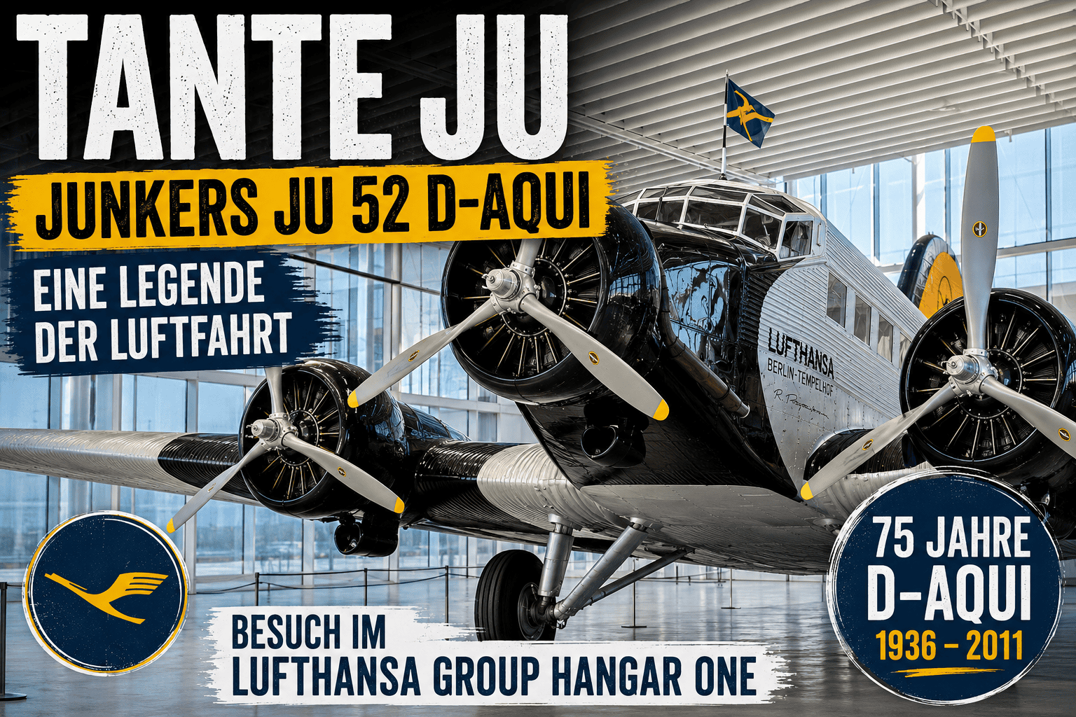 Die „Tante Ju“ ist zurück in Frankfurt – Besuch bei der Lufthansa Ju 52 D-AQUI